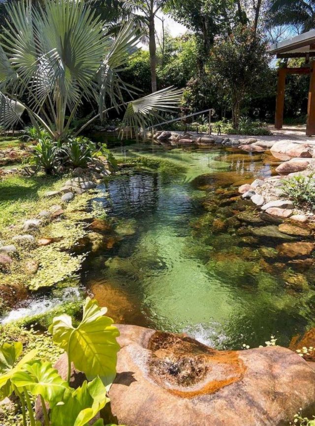 Awesome Backyard Pond And Water Feature Landscaping Design Ideas