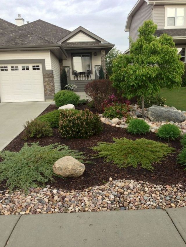 68+ BEST FRONT YARD ROCK GARDEN LANDSCAPING DECOR IDEAS - Page 55 of 69